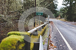 Road Guard Rail Over Campbell Creek