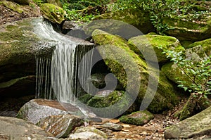 Mossy Rocks Waterfall