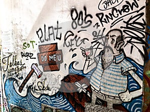 Lisbon grafitti streets