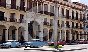 Most american Oldtimer drived on the main street in Havana Cuba. - Serie Kuba 2016 Reportage