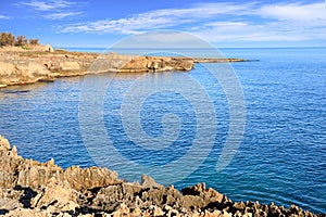 The most beautiful Apulian coast in Italy: Cala Corvino.