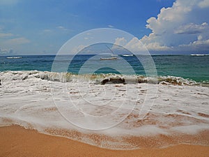 The most beautiful beach in Bali, Nusa Dua beach