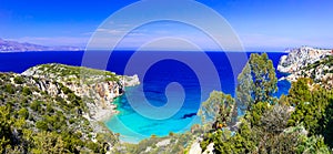 Most beautiful beaches of Crete island -Istron bay near Agios Ni