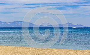 Most beautiful beaches on Kos Island in Greece panorama view