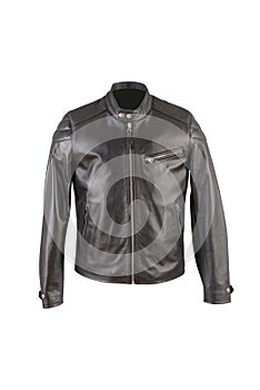 Most beautiful black color leather jacket for men