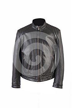 Most beautiful black color leather jacket for men