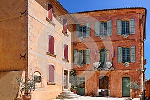 The most beautiful city hall of Roussillon in Provence,Luberon