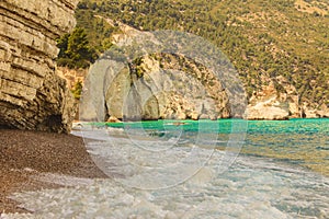 The most beautiful coasts of Italy:Baia dei Mergoli beach (Apulia).