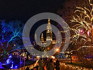 Christmas market Rathaus, Vienna, Austria