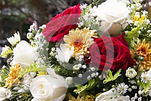 Most Beautiful spring bouquet. Arrangement with various flowers