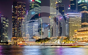 The most beautiful Viewpoint marina bay, Asia business concept image, panoramic modern cityscape building in Singapore