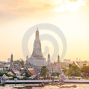 The most beautiful Viewpoint Wat Arun,Buddhist temple in Bangkok, Thailand