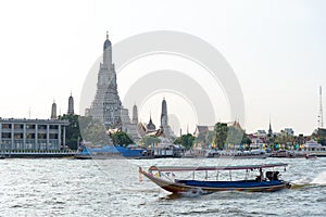 The most beautiful Viewpoint Wat Arun,Buddhist temple in Bangkok, Thailand