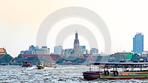 The most beautiful Viewpoint Wat Arun,Buddhist temple in Bangkok, Thailand