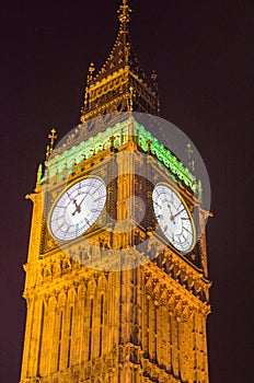 Beautiful Big Ben at night in London United Kingdom UK photo