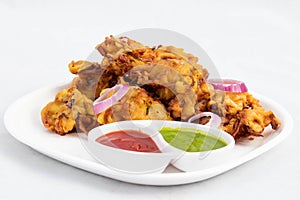 Most Enjoyed Indian Street Food With Various Names Like Onion Bhajji Pyaj Pakora Or Pakore Pyaaj Ke Pakode Or Pakoda Kanda Bhaji