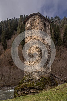 Most famous svanetian defence tower tover of love