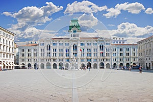 The most important square in Trieste Europe - Italy - People are not recognizzable