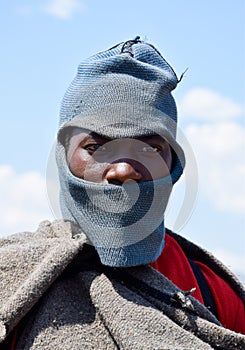 A Besotho shepherd in Lesotho