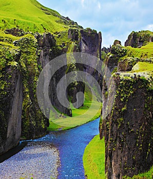 The most picturesque canyon Fjadrargljufur