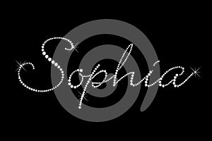 Most popular baby name Sophia gold diamonds bling bling photo