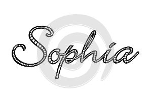 Most popular baby name Sophia gold diamonds bling bling photo