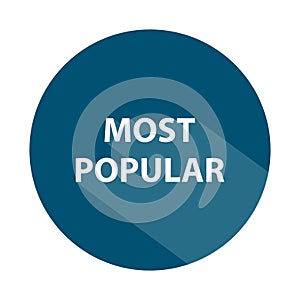 most popular badge on white