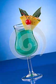 Most popular cocktails series - Blue Hawaiian