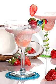 Most popular cocktails series - Strawberry Colada