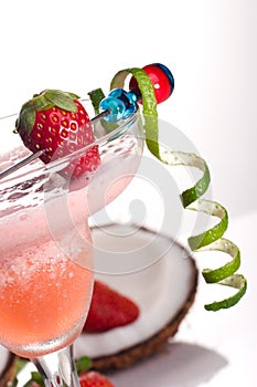 Most popular cocktails series - Strawberry Colada