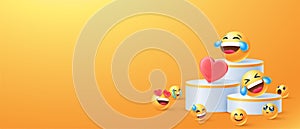 most popular emoji on social media illustration