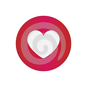 Most popular social media emoji heart web icon