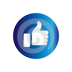 Most popular social media emoji web icon illustrated with blue color