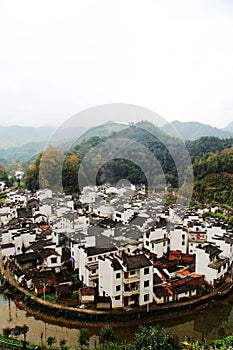 The most round village in China , Jujing village