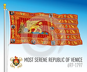 Most Serene Republic of Venice historical flag, Italy