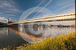 Most SNP Bridge over river Danube