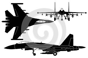 The most sophisticated jet fighter silhouette