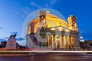 Mosta dome at night - Malta