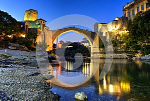 Mostar bridge, Bosnia & Herzegovina. photo