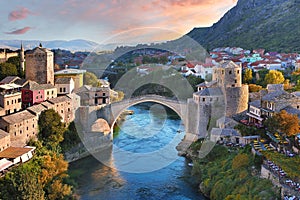 Mostar Bridge in Mostar, Bosnia and Herzegovina