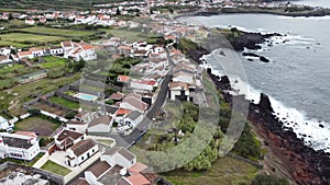 Mosteiros town on Sao Miguel island, Azores, beautiful old buildings