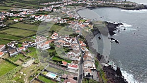 Mosteiros town on Sao Miguel island, Azores, beautiful old buildings