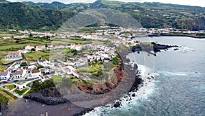 Mosteiros town on Sao Miguel island, Azores, beautiful old buildings