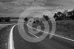 Mostviertel Landscape with Winding Road in Austria