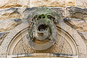 Details of the Moszna Castle in southwestern Poland, the castle is one of the most magnificent