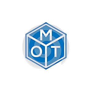 MOT letter logo design on black background. MOT creative initials letter logo concept. MOT letter design
