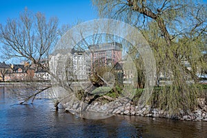 Motala Stream during spring in Norrkoping, Sweden