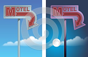Motel Arrow Sign