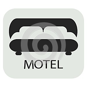 Motel Icon and Vector.Rooms in motel.