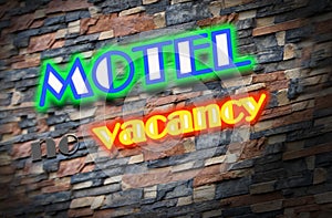 Motel- no vacancy neon lights
